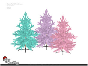 Sims 4 — TSR Christmas 2021 - Colorfull Christmas - firtree by Severinka_ — Firtree From the set 'Colorfull Christmas