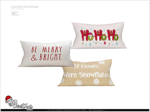 Sims 4 — TSR Christmas 2021 - Colorfull Christmas - sofa pillow v02 by Severinka_ — Sofa pillow v02 From the set