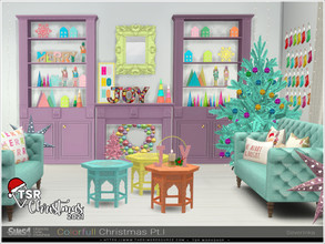 Sims 4 — TSR Christmas 2021 - Colorfull Christmas Pt.I by Severinka_ — A set of furniture and decor to decorate the lot