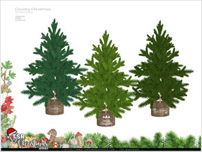 Sims 4 — TSR Christmas 2021 - Country Christmas - firtree by Severinka_ — Firtree in basket From the set 'Country