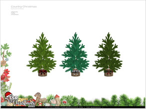Sims 4 — TSR Christmas 2021 - Country Christmas - firtree small by Severinka_ — Small firtree in basket From the set