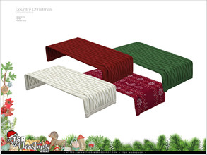 Sims 4 — TSR Christmas 2021 - Country Christmas - bed blanket by Severinka_ — Bed blanket From the set 'Country Christmas