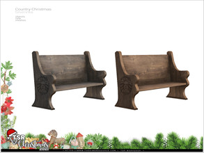 Sims 4 — TSR Christmas 2021 - Country Christmas - wood bench by Severinka_ — Wood bench From the set 'Country Christmas