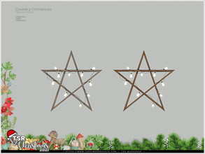 Sims 4 — TSR Christmas 2021 - Country Christmas - star with garland by Severinka_ — Wood star with garland From the set