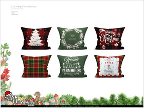 Sims 4 — TSR Christmas 2021 - Country Christmas - sofa pillow color by Severinka_ — Sofa pillow color From the set