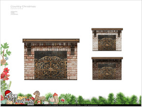 Sims 4 — TSR Christmas 2021 - Country Christmas - fireplace by Severinka_ — Fireplace From the set 'Country Christmas