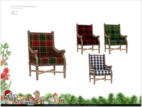 Sims 4 — TSR Christmas 2021 - Country Christmas - living chair by Severinka_ — Living chair From the set 'Country