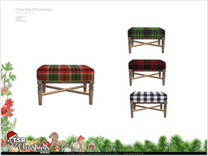 Sims 4 — TSR Christmas 2021 - Country Christmas - pouf by Severinka_ — Pouf From the set 'Country Christmas Pt.II' The