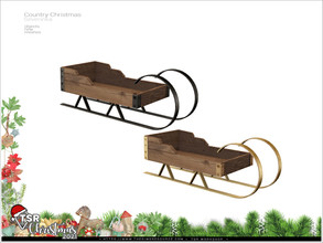 Sims 4 — TSR Christmas 2021 - Country Christmas - sleigh table by Severinka_ — Sleigh table From the set 'Country