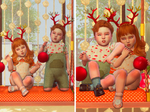 Sims 4 — Chritsmas Toddler Portrait PosePack by couquett — hello feels the air, yes it is the spirit of christmas and