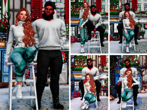 Sims 4 — Couple at christmas PosePack  by couquett — Lovely christmas poses for your couple sims This posepack has 5