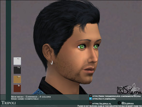 Sims 4 — Tripoli by Silerna — - Base game compatible - New mesh - all lods - Located in Earrings - Left ear - 4 different