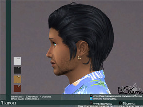 Sims 4 — Tripoli by Silerna — - Base game compatible - New mesh - all lods - Located in Earrings - Right ear - 4