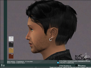 Sims 4 — Fiji by Silerna — - Base game compatible - New mesh - all lods - Located in Earrings - Right ear - 4 different