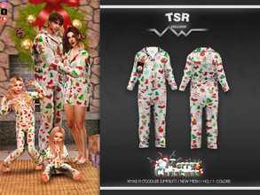Sims 4 — XMAS PJ (TODDLER JUMPSUIT) BD596 by busra-tr — 1 colors Toddler For Girl-Boy Custom thumbnail -Compatible with