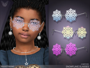 Sims 4 — Snowflake Glasses For Kids by feyona — Snowflake Glasses For Kids come in 8 colors. * 8 swatches * Base game