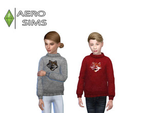 Sims 4 — Sweater For Child by AeroJay — - Clothing For Child - 2 Swatches - Holiday Celebration Required - Thank You