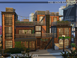 Sims 4 — Industrial Poppy House | noCC by simZmora — Poppies are herbaceous annual, biennial or short-lived perennial