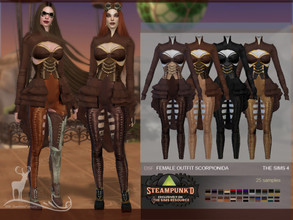 Sims 4 — Steampunked_Female Outfit Scorpionida by DanSimsFantasy — Steampunk style outfit inspired by the skin of the