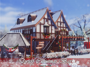 Sims 4 — Dwarf Christmas Bar / No CC by nolcanol — Dwarf Christmas Bar is the perfect place for those who have nowhere