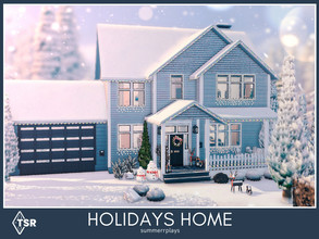 Sims 4 — Family Home for the Holidays  by Summerr_Plays — A cozy family home all decorated for the Holidays. Warm up and