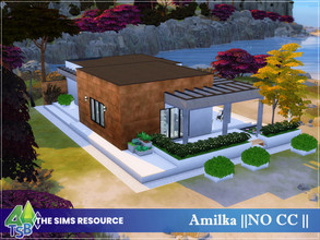Sims 4 — Amilka || NO CC || by Bozena — The house is located on an island in the city of Windenburg. Lot: 30 x 20 Value: