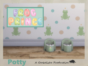 Sims 4 — Frog Prince Potty by Garbelishe — A throne fit for a Prince... or a frog. 