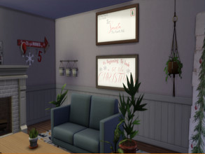 Sims 4 — Christmas Signs (base game) by PinkDevilKiller — base game frame recolored for christmas signs