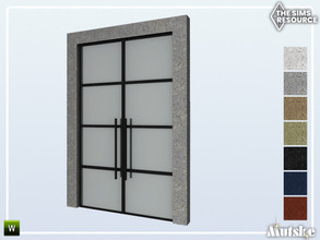 Sims 4 — Jasper Door Glass 2x1 by Mutske — Part of the Jasper Constructionset. Made by Mutske@TSR.