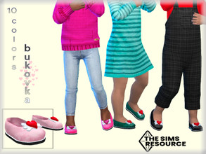 Sims 4 — Shoes Hearts  by bukovka — Shoes with hearts for girls, toddler. Installed autonomously. The new mesh is mine,