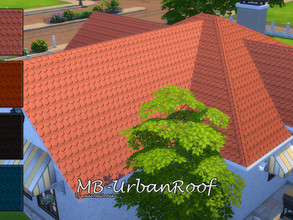Sims 4 — MB-UrbanRoof by matomibotaki — MB-UrbanRoof Chic roof with rounded shingles in 4 strong colors each item with