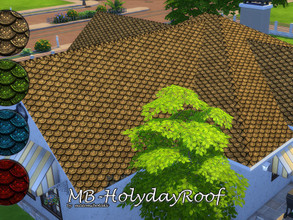 Sims 4 — MB-HolydayRoof by matomibotaki — MB-HolydayRoof Fancy and romanitc looking roof texture with little flowers,