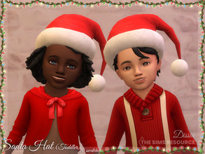 Sims 4 — Santa Hat (Toddler) by Dissia — Santa hat with pompom for toddlers :) Available in 20 swatches