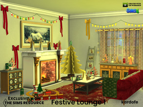 Sims 4 — Festive Lounge 1 by kardofe — Decorated room to spend warm and pleasant holidays, in this first part we will