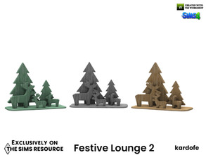 Sims 4 — Festive Lounge_Reindeer by kardofe — Decorative wooden figures, in three different options
