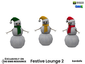 Sims 4 — Festive Lounge_Snowman by kardofe — Small decorative snowman, in three different options