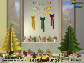 Sims 4 — Festive Lounge 2 by kardofe — Christmas decorations for this second part of the festive hall