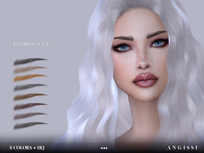 Sims 4 — Eyebrows_n42 by ANGISSI — *For all questions go here - angissi.tumblr.com 8 colors HQ compatible female Custom