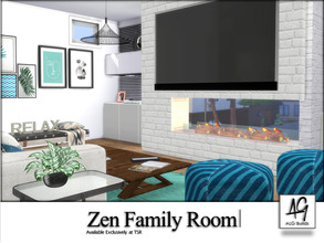 Sims 4 — Zen Family Room by ALGbuilds — Zen Family Room is an ideal place for your Sims family to gather and spend time