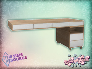 Sims 4 — Smalle Desk by ArwenKaboom — Base game desk in 3 recolors. You can find all items by searching