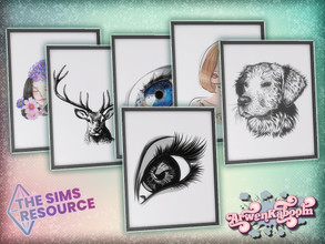 Sims 4 — Smalle - Picture Frame by ArwenKaboom — Base game picture frame in 6 recolors. You can find all items by
