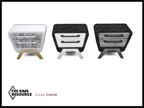 Sims 4 — Cold Christmas Side Table by seimar8 — Maxis match side table, in black, grey and white design Base Game
