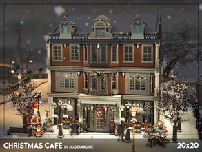 Sims 4 — Christmas Cafe (NO CC) by xogerardine — Cozy, Christmas-ready cafe for your sims to enjoy!