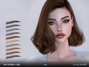 Sims 4 — Eyebrows_n44 by ANGISSI — *For all questions go here - angissi.tumblr.com 10 colors HQ compatible female Custom