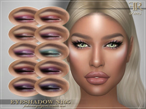 Sims 4 — Eyeshadow N195 by FashionRoyaltySims — Standalone Custom thumbnail 10 color options HQ texture Compatible with