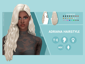 Sims 4 — Adriana Hairstyle by simcelebrity00 — Hello Simmers! This long haired, sophisticated, and hat compatible