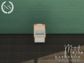 Sims 4 — Matcha Bathroom - Toilet by networksims — A modern toilet, in wood, stone and marble swatches.