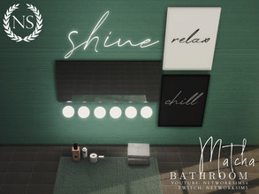 Sims 4 — Matcha Bathroom - Deco by networksims — A set of decorative bathroom items, to match the matcha bathroom.