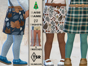 Sims 4 — Crosshatch Tights by Pelineldis — Some warm and cozy knitted crosshatch tights for cold winter days. Works for