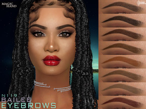 Sims 4 — Bailee Eyebrows N119 by MagicHand — Thin eyebrows in 13 colors - HQ compatible. Preview - CAS thumbnail Pictures